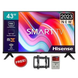 Hisense 43 Inches, A4 Series, FHD Smart TV + TV Guard+ Wall Mount