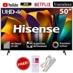 Hisense 50" Inch(2025 MODEL) FRAMELESS 4K